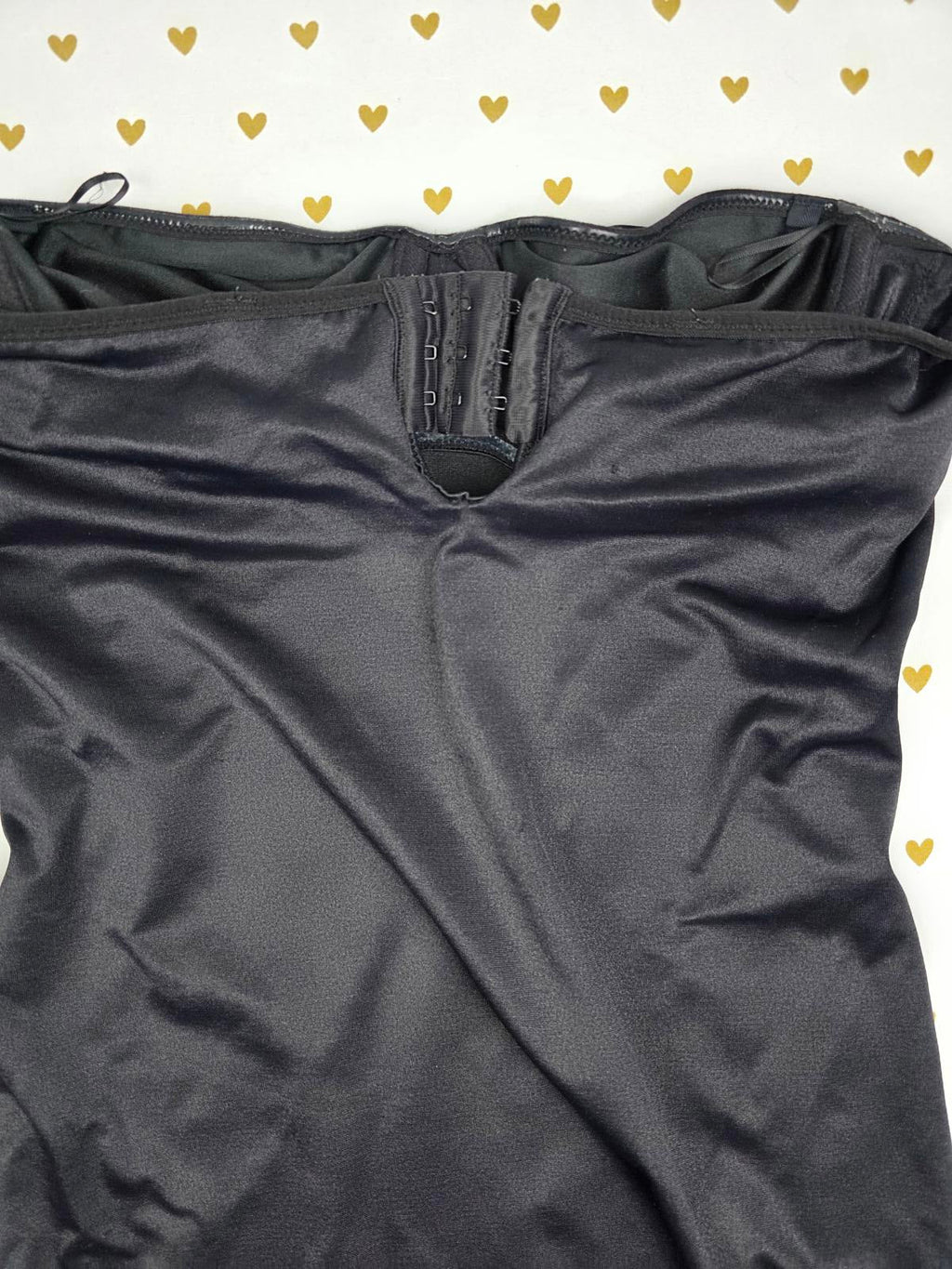 Victorias Secret Black Dress Shapewear Underwire Bra top Slimming VTG 36A
