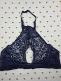 Victorias Secret high Line Very Sexy Blue Large Bralette Bra Top Tank