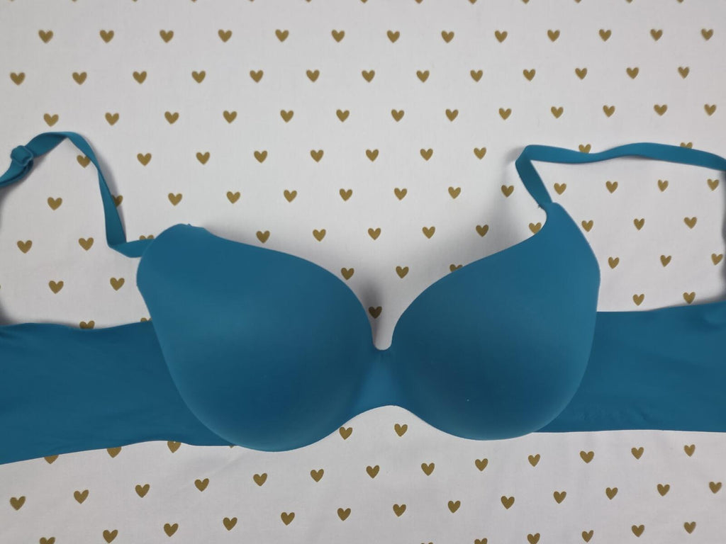 Victorias Secret Perfect Shape Blue Bra Soft Stretchy 32DD