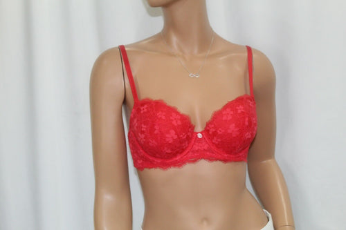 *NWT* VICTORIA SECRET Padded Lace Dream Angels Lined Demi Push Up Wire Bra  34C