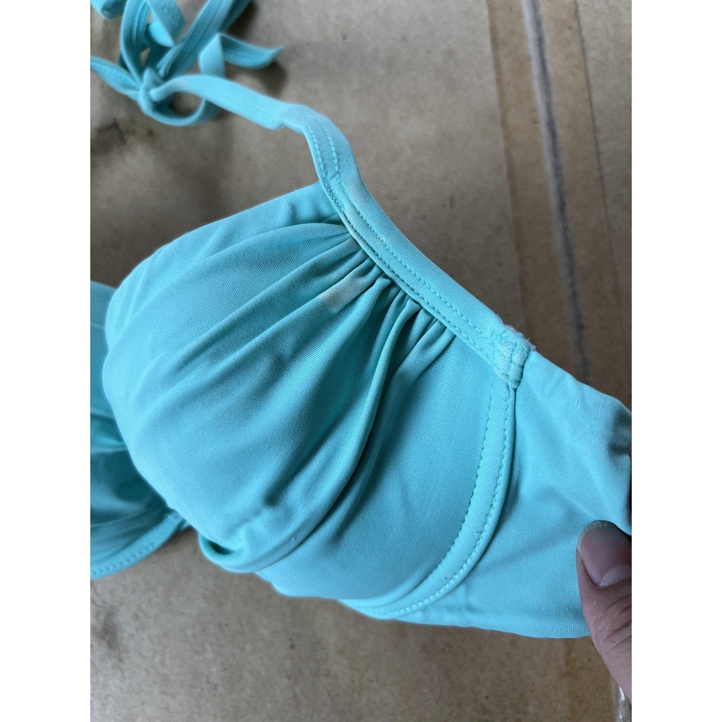Victoria's Secret Swim Top Womens 34C Blue Padded Lined Underwired Halter