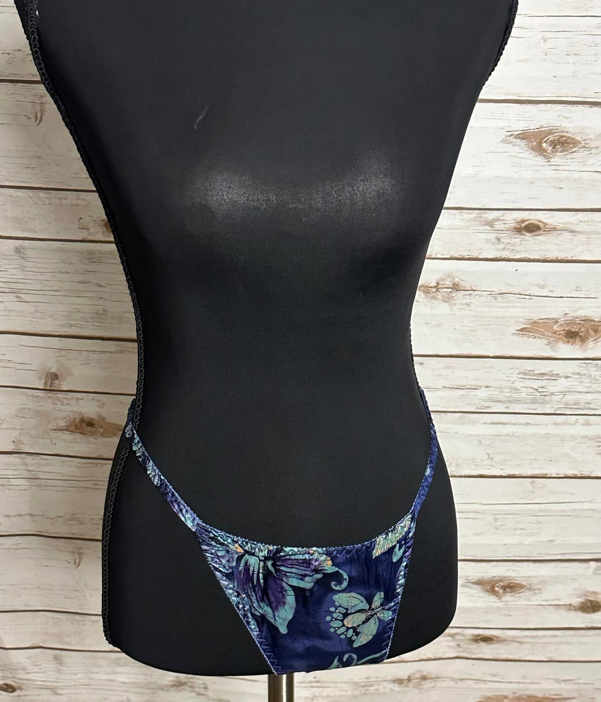 Vintage Y2K Victoria's Secret silk blue floral babydoll cami & thong set Size XS