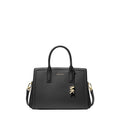 Michael Kors Laila Medium Leather Satchel, Black