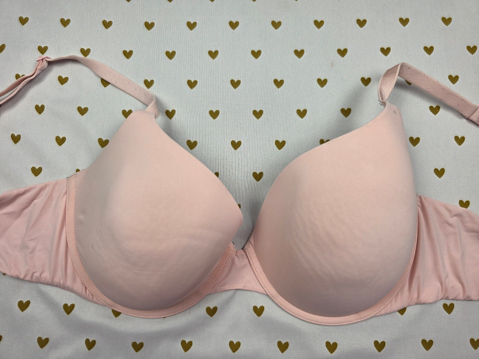 Victorias Secret Pink Blush T Shirt Lightly Lined Demi Balconette Bra 36D